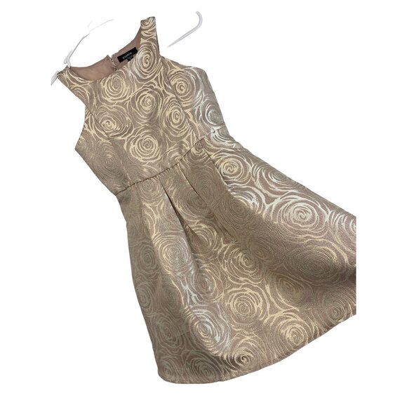 Girls Youth Zunie Pink Jacquard Dress Fit & Flare Size 7 Metallic NWOT 7113 - Picture 1 of 12